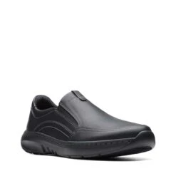 Clarks - Clarkspro Step 261751968h - H Fit (black Leather) -Camel Favour clarks clarkspro step h fit black leather slip on shoes168924395226175196 2