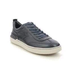 Clarks - Courtlite Mode 261734747g - G Fit (navy Leather) -Camel Favour clarks courtlite mode g fit navy leather trainers 1688553789 261734747G 01