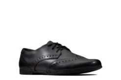 Clarks - Scala Lace Y 261428256f - F Fit (black Leather) -Camel Favour clarks scala lace y f fit black leather school shoes1653302331261428256F 01