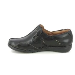 Clarks - Un Loop Wide 261128375e - E Fit (black Leather) -Camel Favour clarks un loop wide e fit black leather comfort slip on shoes 1652785017 203128375E 05