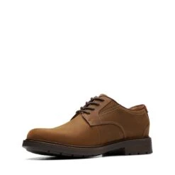 Clarks - Un Shire Low 261745808h - H Fit (brown Waxy Leather) -Camel Favour clarks un shire low h fit brown waxy leather comfort shoes168924389026174580 4