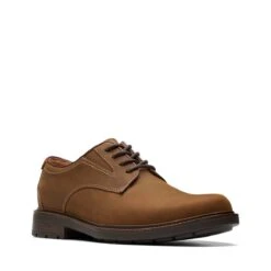 Clarks - Un Shire Low 261745808h - H Fit (brown Waxy Leather) -Camel Favour clarks un shire low h fit brown waxy leather comfort shoes168924389126174580 2