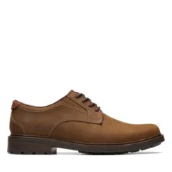 Clarks - Un Shire Low 261745808h - H Fit (brown Waxy Leather) -Camel Favour clarks un shire low h fit brown waxy leather comfort shoes168924389226174580 1