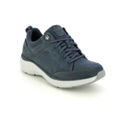 Clarks - Wave 2 Lace Tex 261523915e - E Fit (navy Nubuck) -Camel Favour clarks wave 2 lace tex e fit navy nubuck walking shoes 1656507492 261523915E 01
