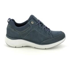 Clarks - Wave 2 Lace Tex 261523915e - E Fit (navy Nubuck) -Camel Favour clarks wave 2 lace tex e fit navy nubuck walking shoes 1656507493 261523915E 02