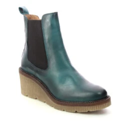 Creator - Blu Yoss Ib22579-94 (turquoise Leather) -Camel Favour creator blu yoss ib22579 94 turquoise leather wedge boots1691506691creator blu yoss ib22579 94 turquoise leather wedge boots 1691403524 879257994 01
