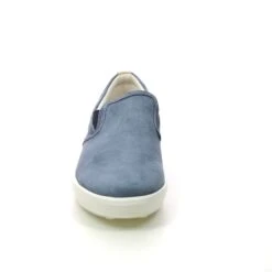 Ecco - Soft 7 Slip On 470493-51056 (denim Leather) -Camel Favour ecco soft 7 slip on 470493 51056 navy leather comfort slip on shoes 1679411911 920049371 04