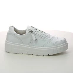 Gabor - Farica Zip 26418.50 (white Leather) -Camel Favour gabor farica zip 26 418 50 white leather trainers 1679408774 040641861 02