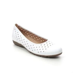 Gabor - Ruffle 24169.21 (white) -Camel Favour gabor ruffle 84 169 21 white pumps 1645270513 040416921 01