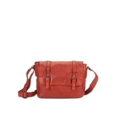 Gianni Conti - 4203350-50 Como Satchel 2 (red Leather) -Camel Favour gianni conti como satchel 2 4203350 50 red leather handbag16649597264203350 1