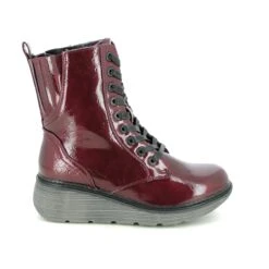 Heavenly Feet - Festival Wedge 3006-61 (red Patent) -Camel Favour heavenly feet festival wedge 3006 61 red patent lace up boots 1661849313 904300661 02