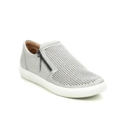 Hotter - DaisyWide 16211-03 (light Grey Leather) 10 Hotter - DaisyWide 16211-03 (light Grey Leather) -Camel Favour hotter daisy wide 16211 03 light grey leather comfort slip on shoes 1645117145 925621103 01