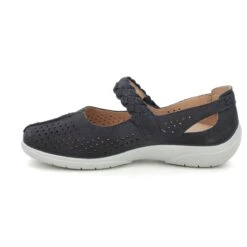 Hotter - Quake 2 Extra Wide 11720-73 (navy Nubuck) -Camel Favour hotter quake 2 extra wide 11720 73 navy nubuck mary jane shoes 1647955879 925172073 05