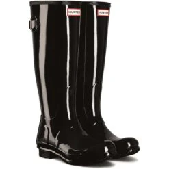 Hunter - Wft1001rgl Tall Back Adjustable Gloss (black) -Camel Favour hunter tall back adjus wft1001rgl black wellingtons1685536306gbt 34194 63162 f a 1
