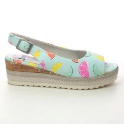 Jana - 29660-20-992 Alicia Wide (blue) -Camel Favour jana alicia wide 29660 20 992 blue wedge sandals 1680104624 998966075 02