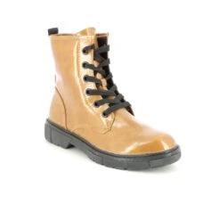 Marco Tozzi - 25282-27-675 BadieLace (yellow Patent) -Camel Favour marco tozzi badie lace 25282 27 675 yellow patent biker boots 1634397120 990528275 01