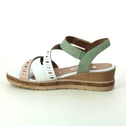 Remonte - D3064-80 Boudash (white Mint) -Camel Favour remonte boudash d3064 80 white mint wedge sandals 1678801588 931306455 05