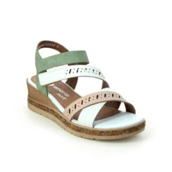 Remonte - D3064-80 Boudash (white Mint) -Camel Favour remonte boudash d3064 80 white mint wedge sandals1679315480remonte boudash d3064 80 white mint wedge sandals 1678801585 931306455 01