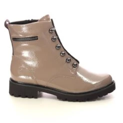 Remonte - D8670-20 Docland (taupe Patent) -Camel Favour remonte docland d8670 20 taupe patent biker boots 1691486150 931867054 02