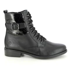 Remonte - D0f72-01 Peechlace (black Leather) -Camel Favour remonte peechlace d0f72 01 black leather lace up boots 1690979833 931037231 02