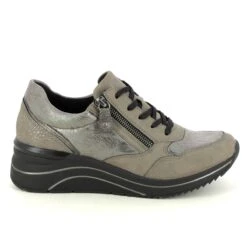 Remonte - D0t01-42 Ranzip Wedge (grey) -Camel Favour remonte ranzip wedge d0t01 42 grey trainers 1690970213 931050100 02