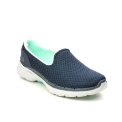 Skechers - Go Walk 6 124508-79 (navy Turquoise) -Camel Favour skechers go walk 6 124508 nvtq navy turquoise trainers 1644679530 666450879 01