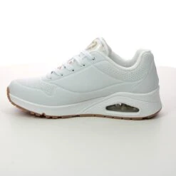 Skechers - Uno Goldcrown Metallic Love 155523-99 (white Gold) -Camel Favour skechers uno goldcrown metallic love 155523 wtgd white gold trainers 1680862184 666552399 06