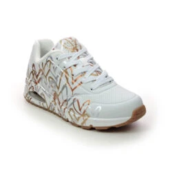 Skechers - Uno Goldcrown Metallic Love 155523-99 (white Gold) -Camel Favour skechers uno goldcrown metallic love 155523 wtgd white gold trainers1681120360skechers uno goldcrown metallic love 155523 wtgd white gold trainers 1680862181 666552399 01