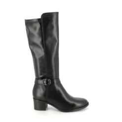 Tamaris - 25530-29-001 Paulettalong (black Leather) -Camel Favour tamaris paulettalong 25530 29 001 black leather knee high boots 1663760894 991553031 02