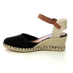 Verbenas - 0601540001 Malena Lloret (black Suede) -Camel Favour verbenas malena lloret 060154 0001 black suede espadrilles 1680608542 036015433 07