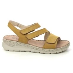 Begg Exclusive - Tramba Wide 937147200-08 (yellow) -Camel Favour walk in the city tramba wide 937147200 08 yellow wedge sandals 1680269088 889720008 02